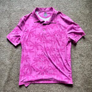 Chubbies Pink Palm Golf Polo - Men's L